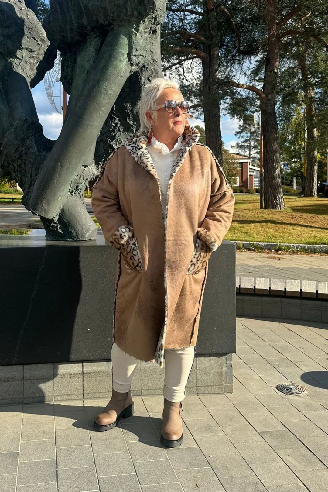 Leoparditurkis kääntötakki Toini