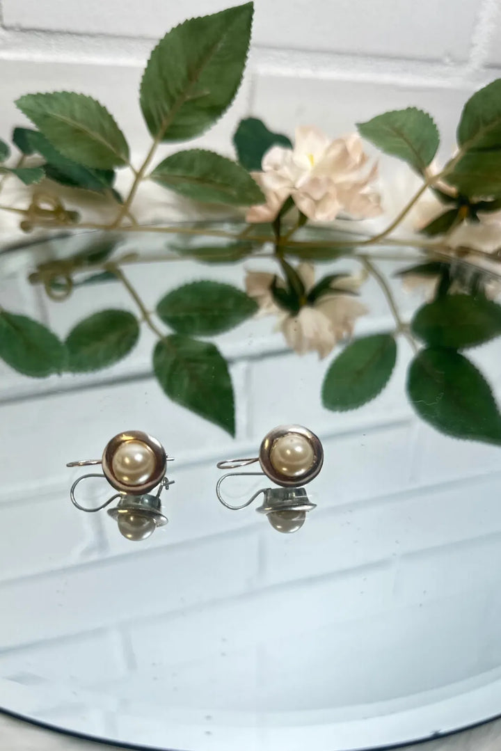 Vintage 925 hopeakorvakorut – helmi