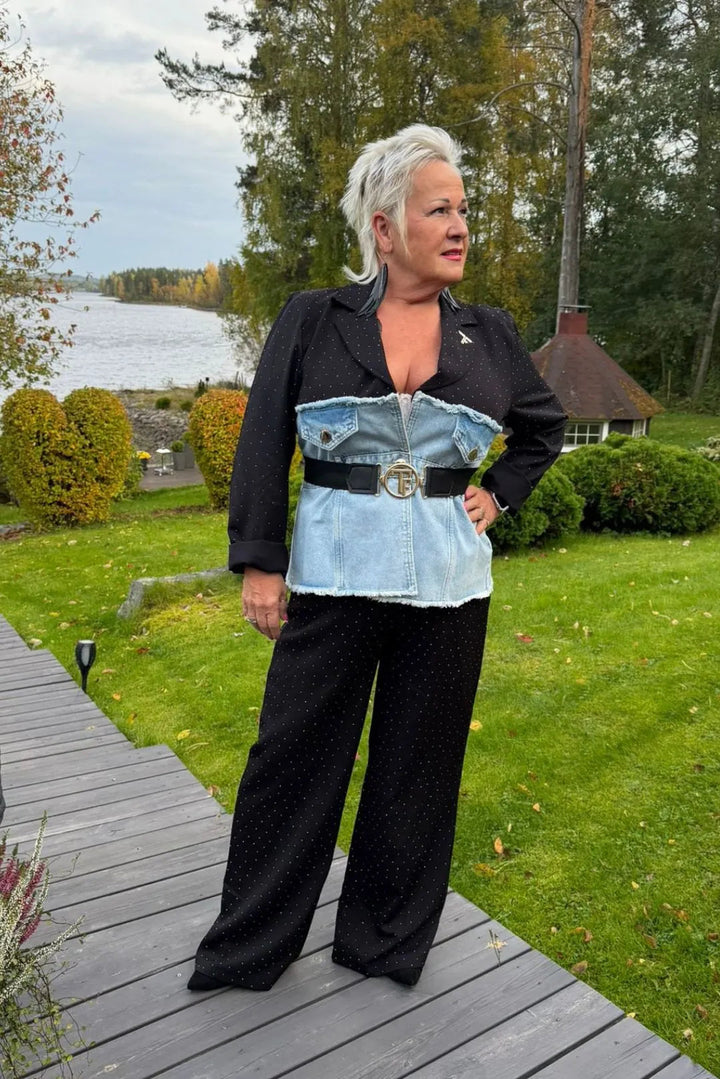 Kimaltava farkkujakku Anna