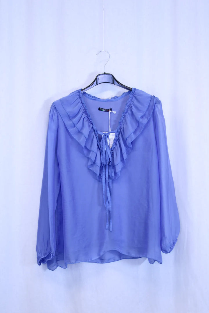 Silkkipaita röyhelöillä Saila