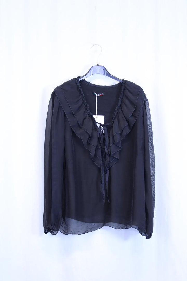 Silkkipaita röyhelöillä Saila