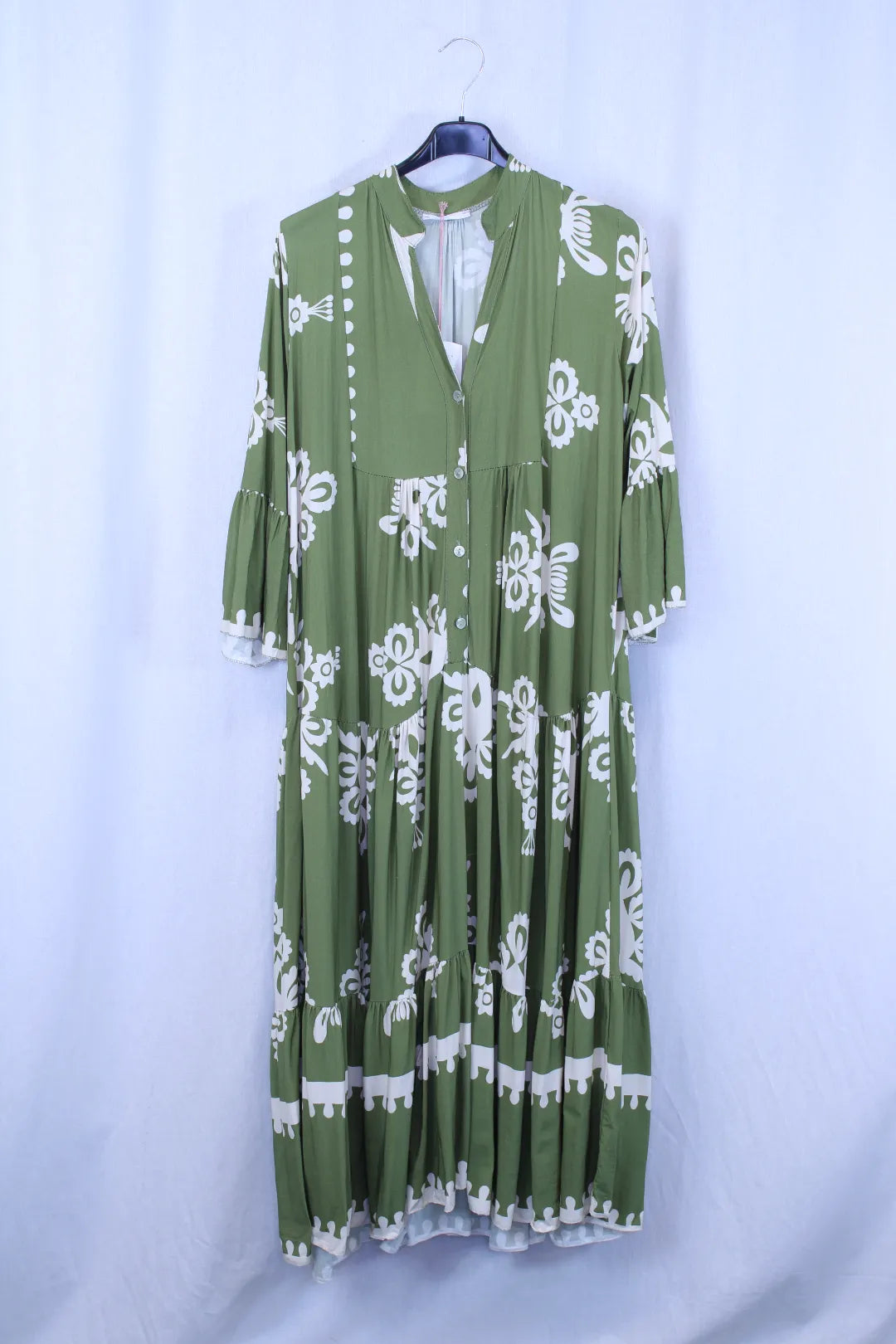 Kuvioitu pitkä mekko XL Mimosa