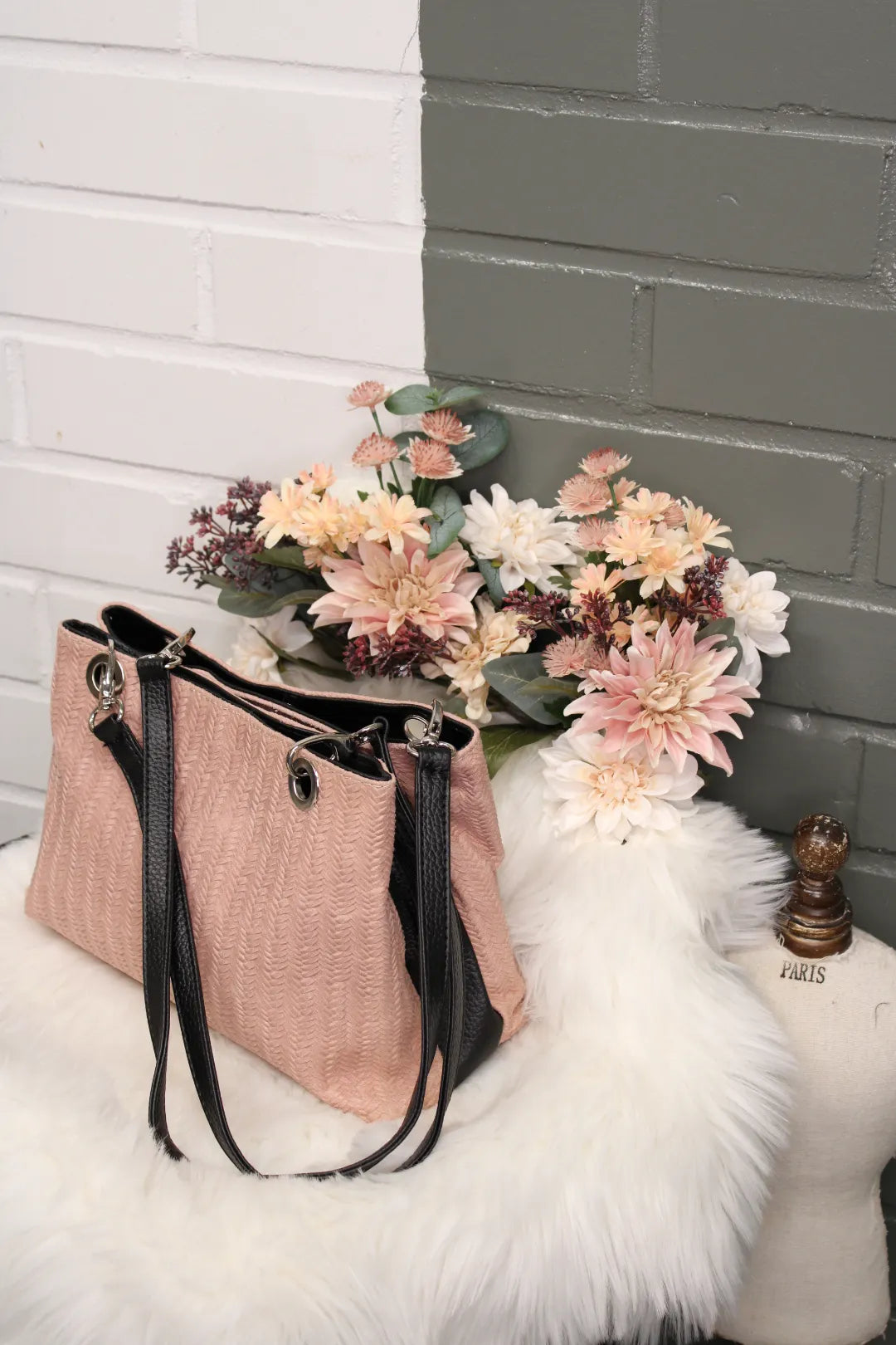 Kohokuvioitu Nahkalaukku Anni