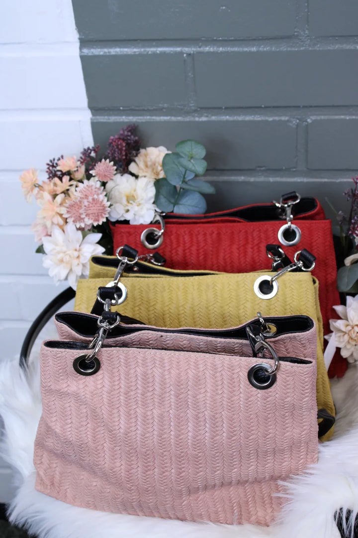 Kohokuvioitu Nahkalaukku Anni