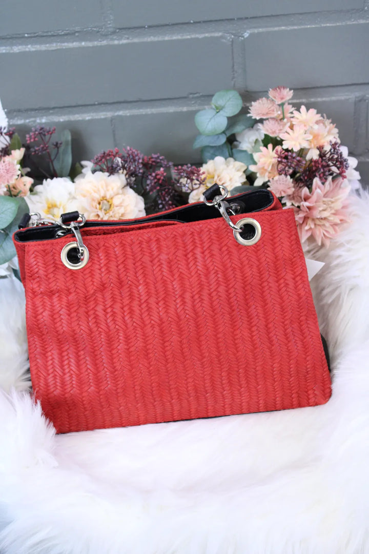 Kohokuvioitu Nahkalaukku Anni