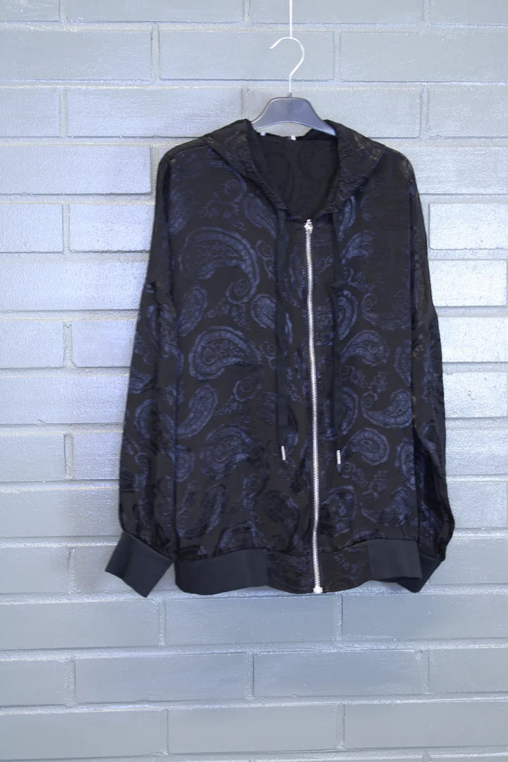 Paisley-kuosinen Satiinihuppari Mila