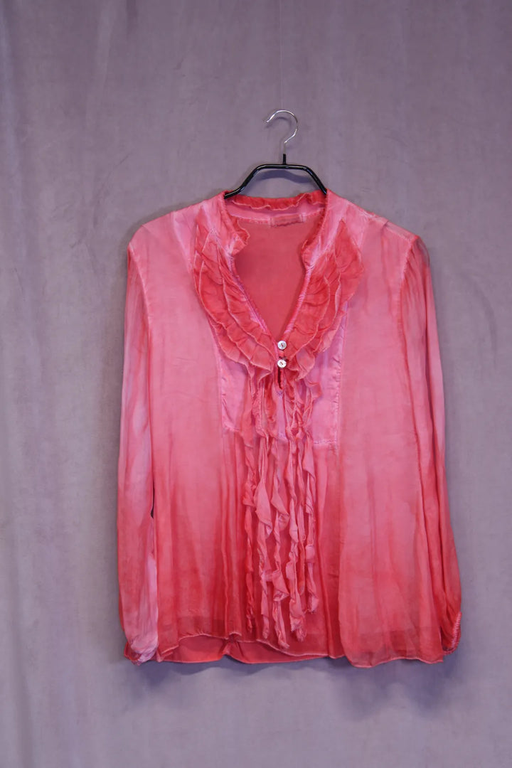 Silkkipaita röyhelöillä Jannika