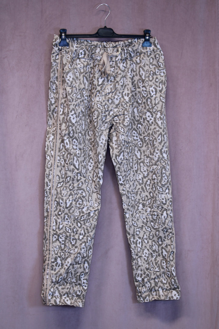 Leopardihousut koristenauhalla Teresa