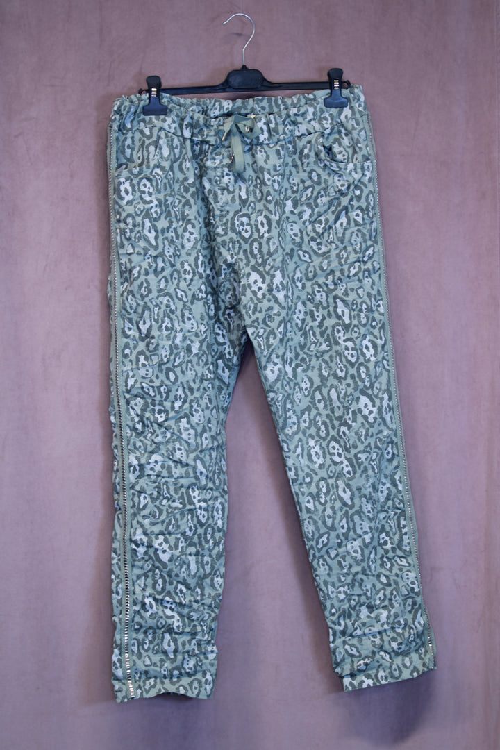 Leopardihousut koristenauhalla Teresa