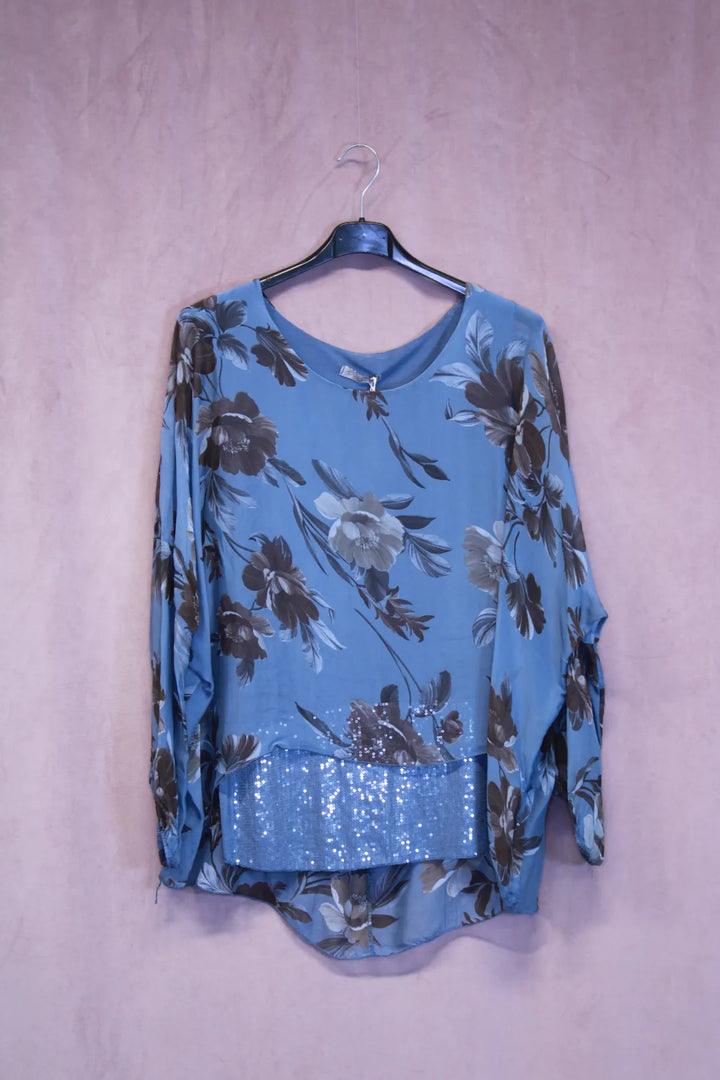 Silkkipaita paljettihelmalla Tyyne