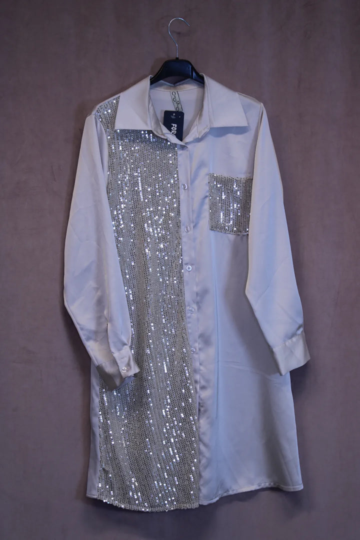 PV/Satiinitunika/jakku paljeteilla