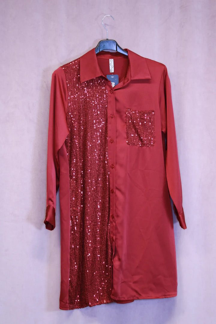 PV/Satiinitunika/jakku paljeteilla