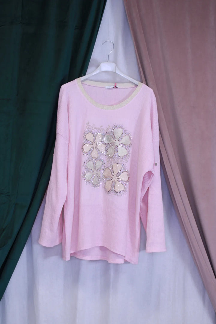 Kukkakoristeinen paita Talvikki