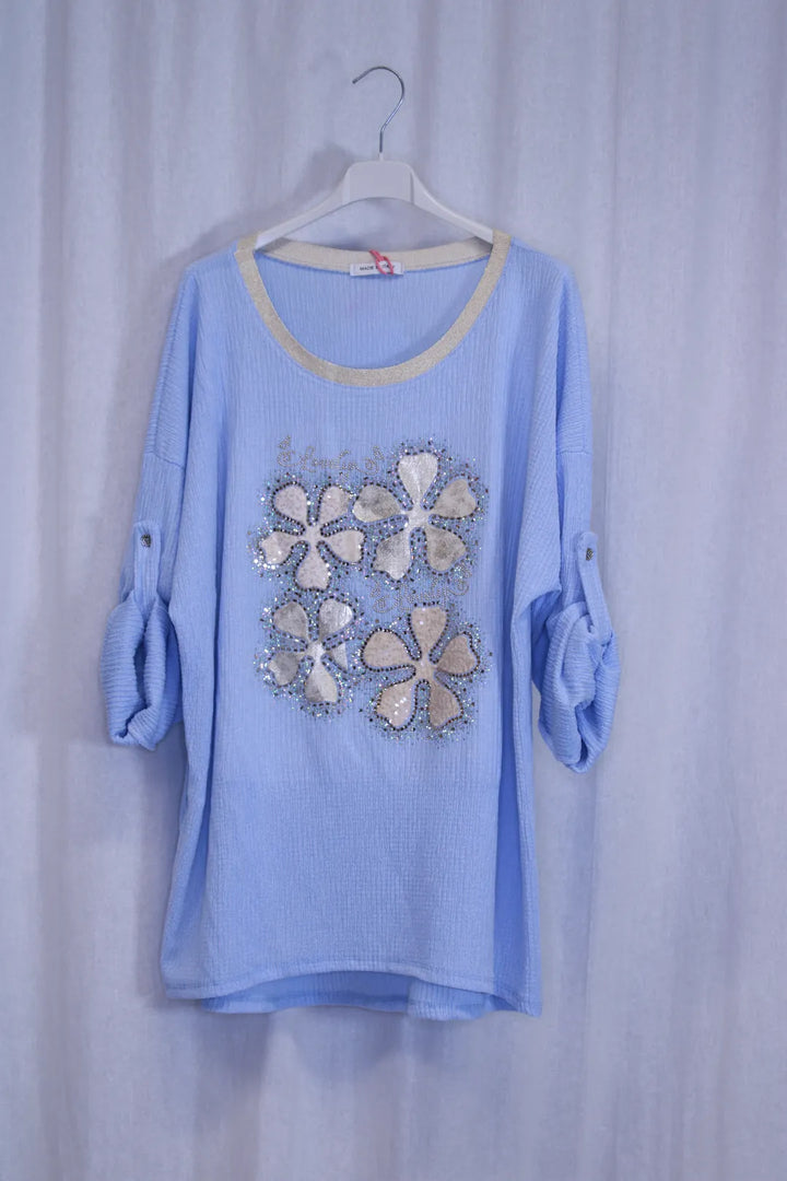 Kukkakoristeinen paita Talvikki