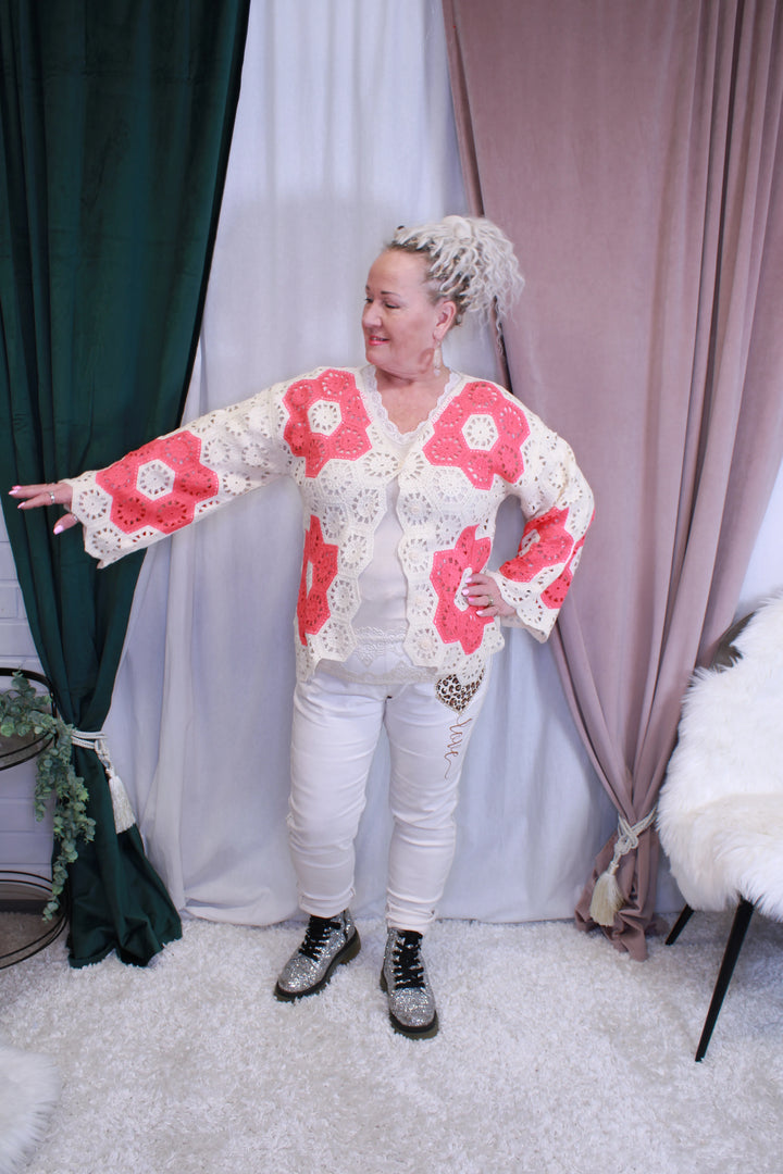 Puuvillaneuletakki Vilja