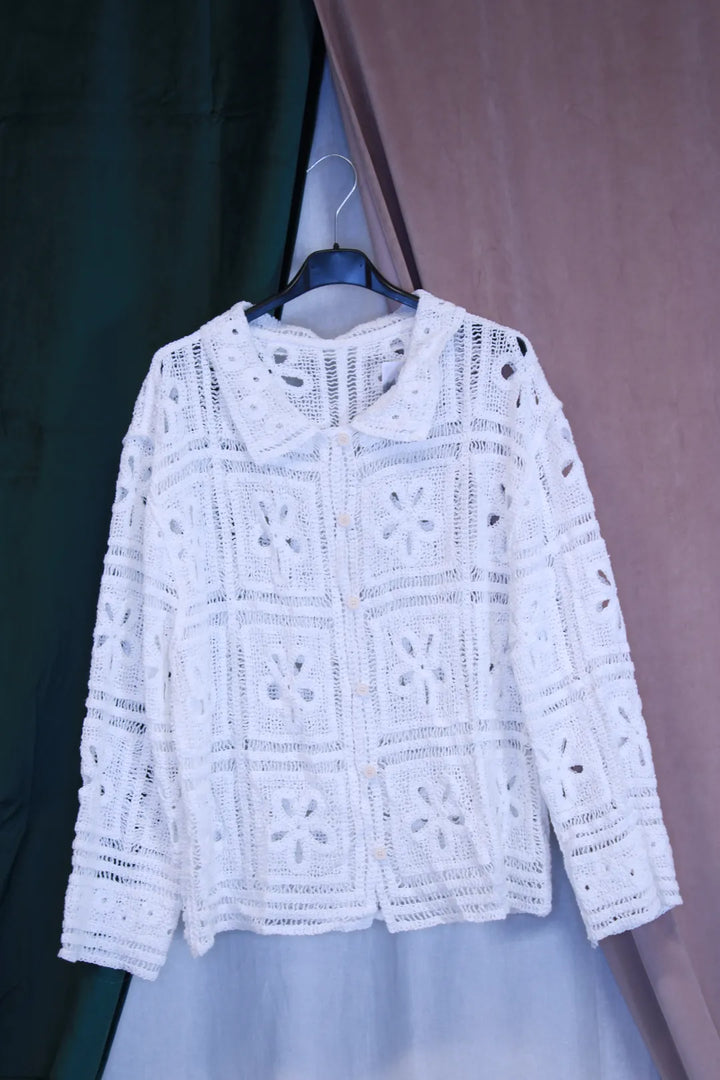 Virkattu pitsijakku Saara