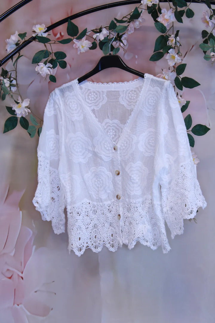 Pitsireunainen puuvillajakku - Sofia