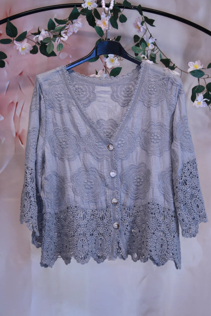 Pitsireunainen puuvillajakku - Sofia