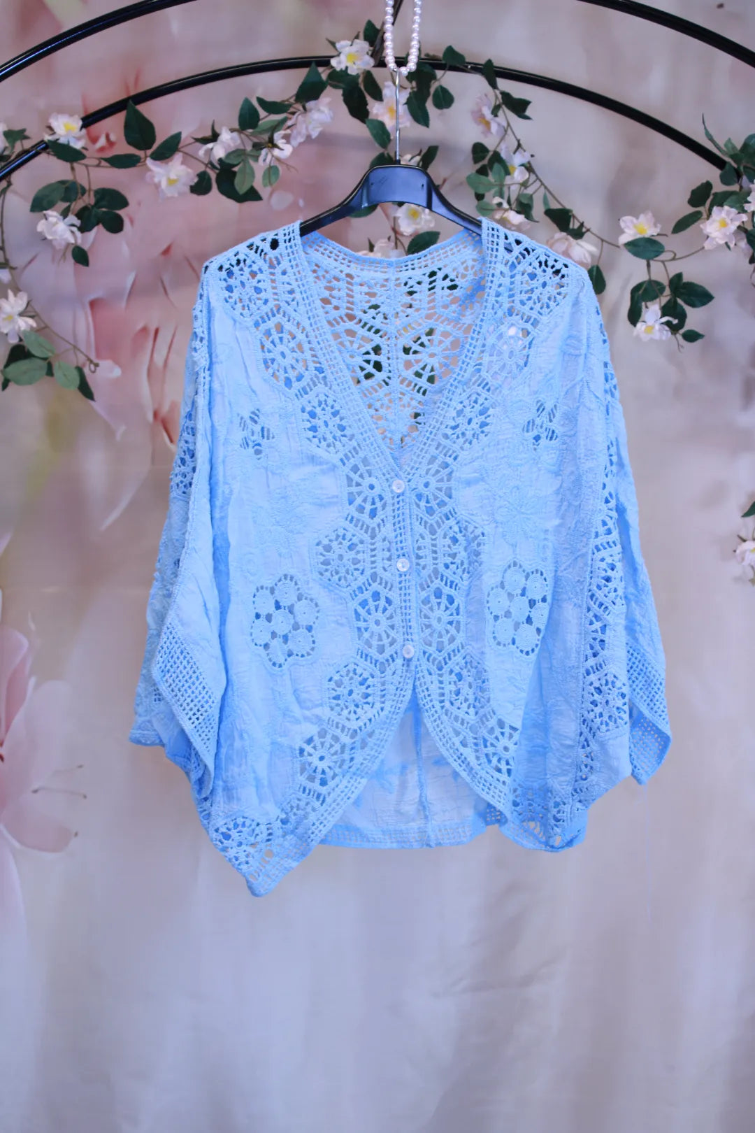 Pitsikirjailtu puuvillajakku - Tilda