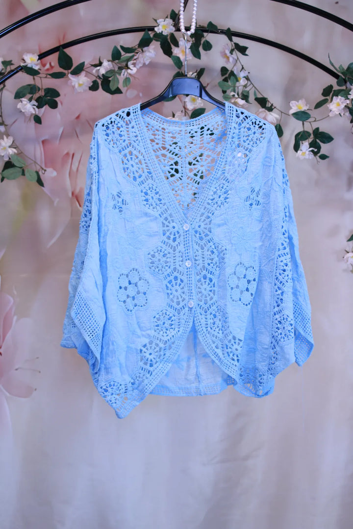 Pitsikirjailtu puuvillajakku - Tilda