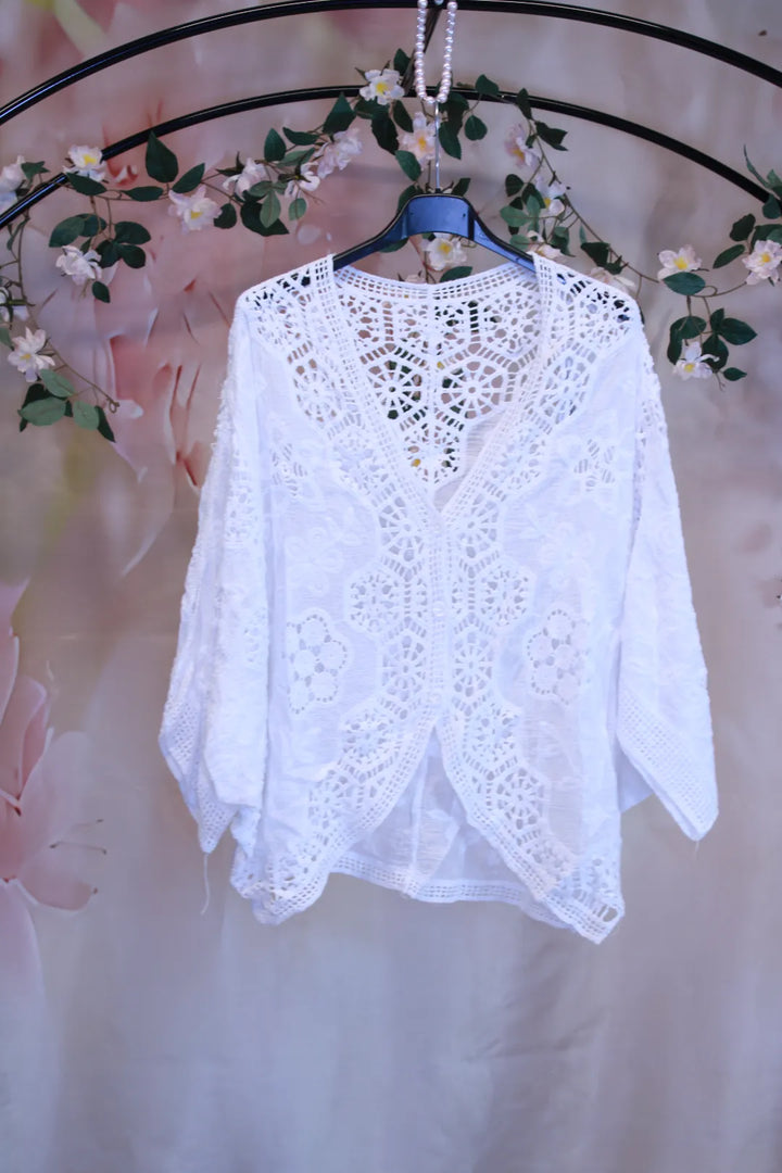 Pitsikirjailtu puuvillajakku - Tilda