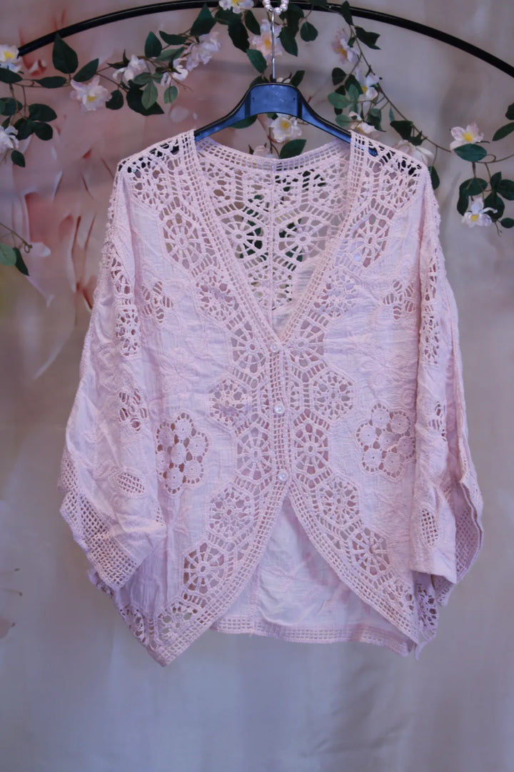 Pitsikirjailtu puuvillajakku - Tilda