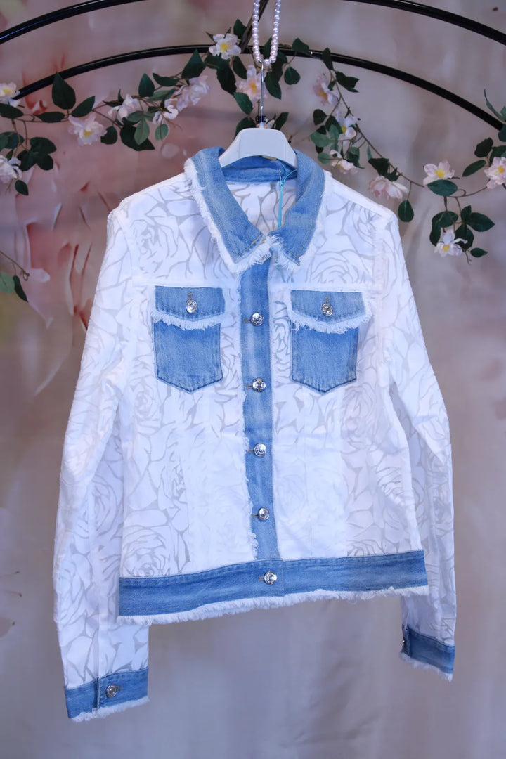 Kukkakuvioinen denimjakku - Lempi