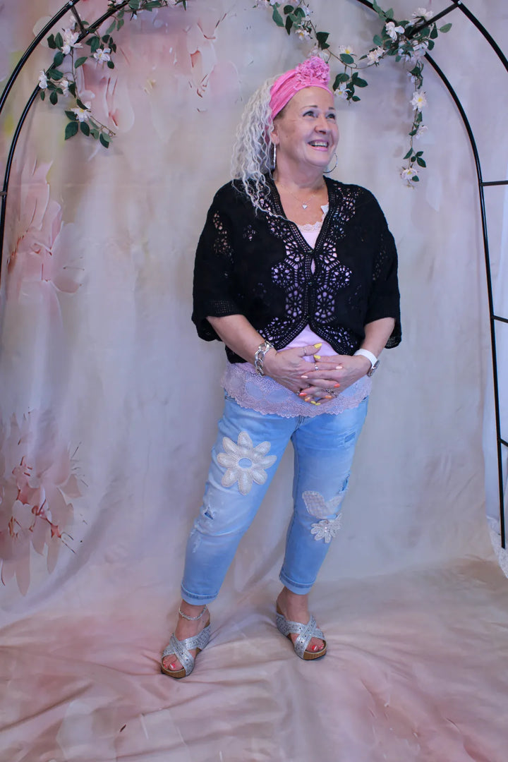 Pitsikirjailtu puuvillajakku - Tilda