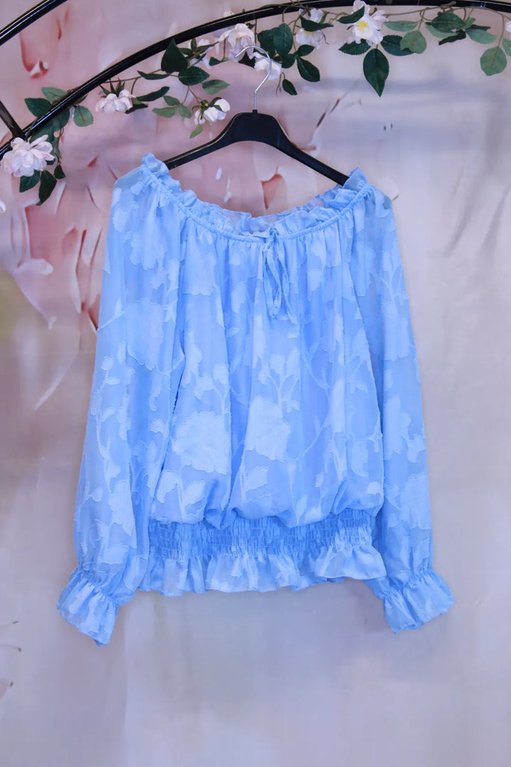 Kukkakuosinen frillapusero - Lydia