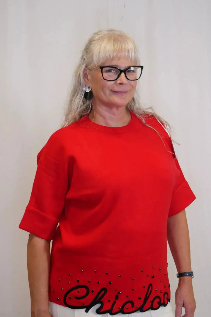 Neule helmakoristeella Erja