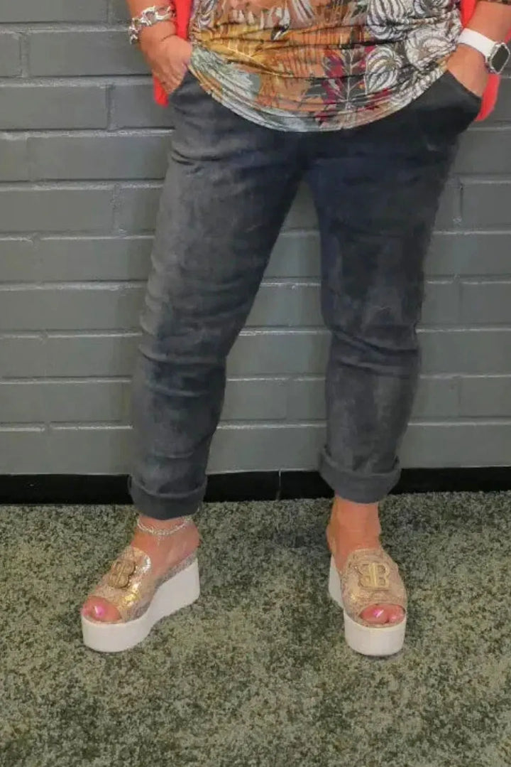 Viskoosi samettihousut