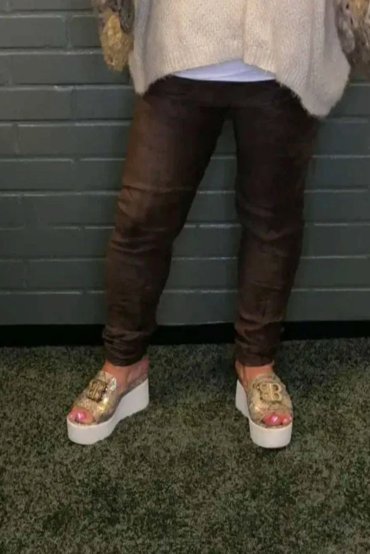 Mokkamaiset housut 38-42