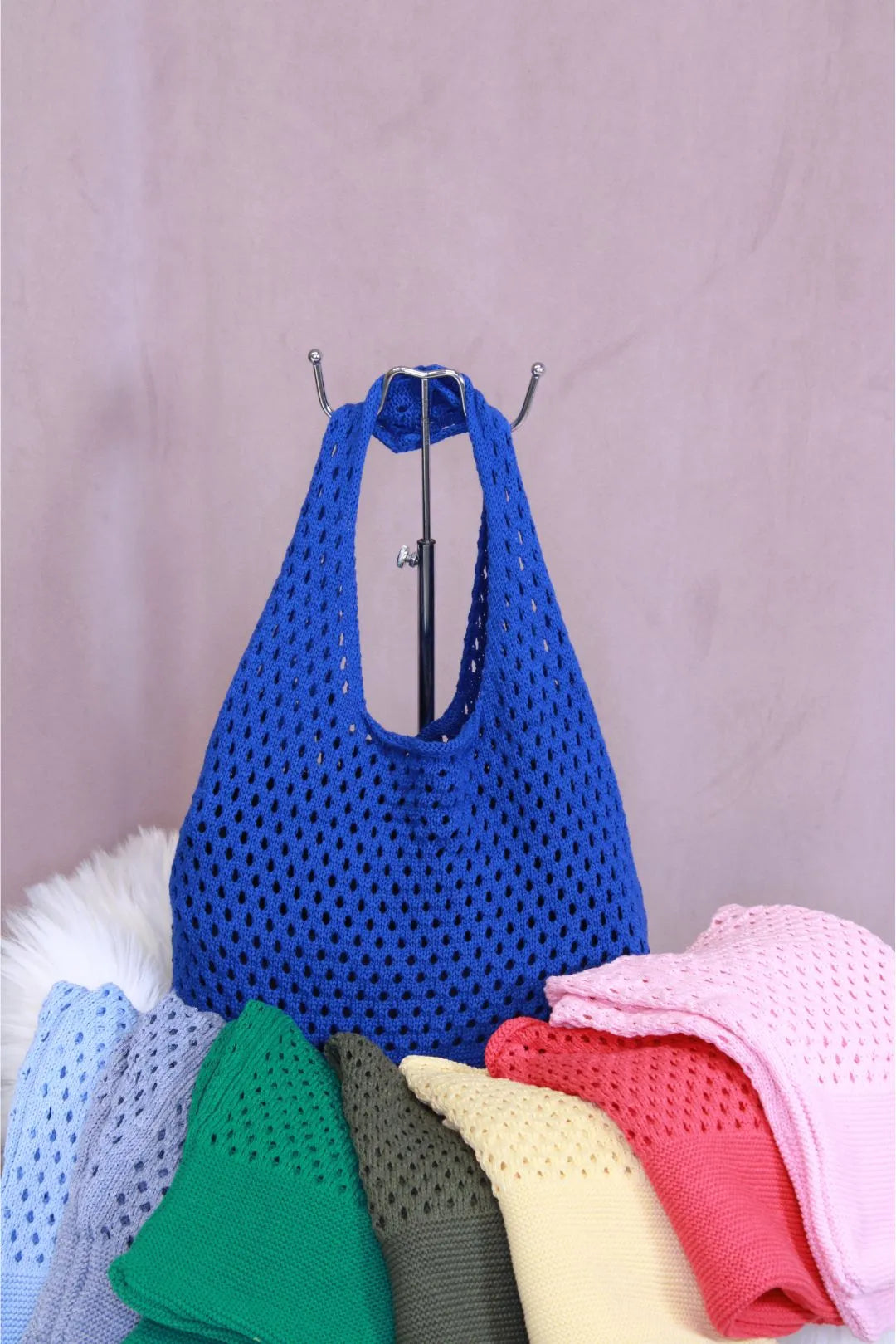 Virkattu verkkolaukku