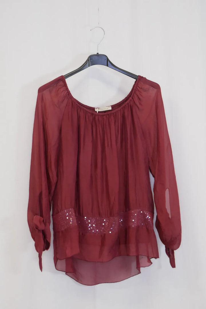 Pitkähihainen silkkipaita Jasmin