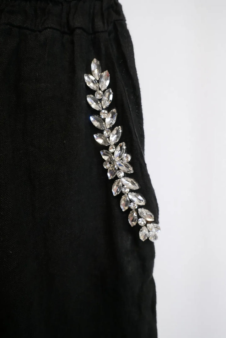 Pellavahousut timanteilla 38-42 Hillevi