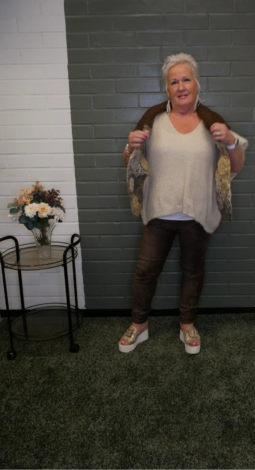 Mokkamaiset housut 38-42