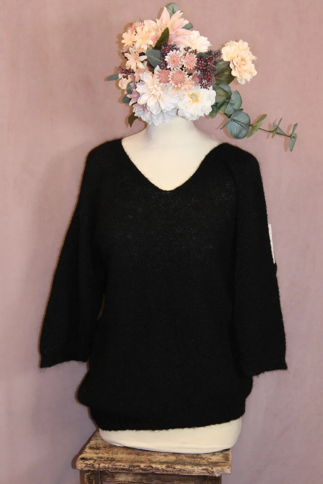 Kevyt V-Pääntieneule Sivi