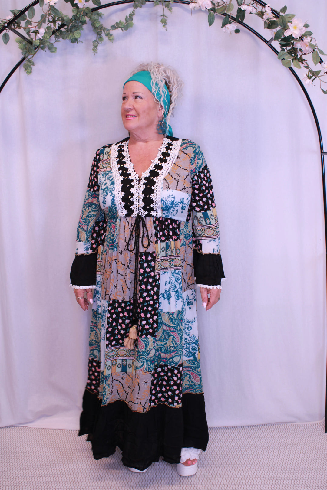 Monikuvioinen maximekko - Pilvi
