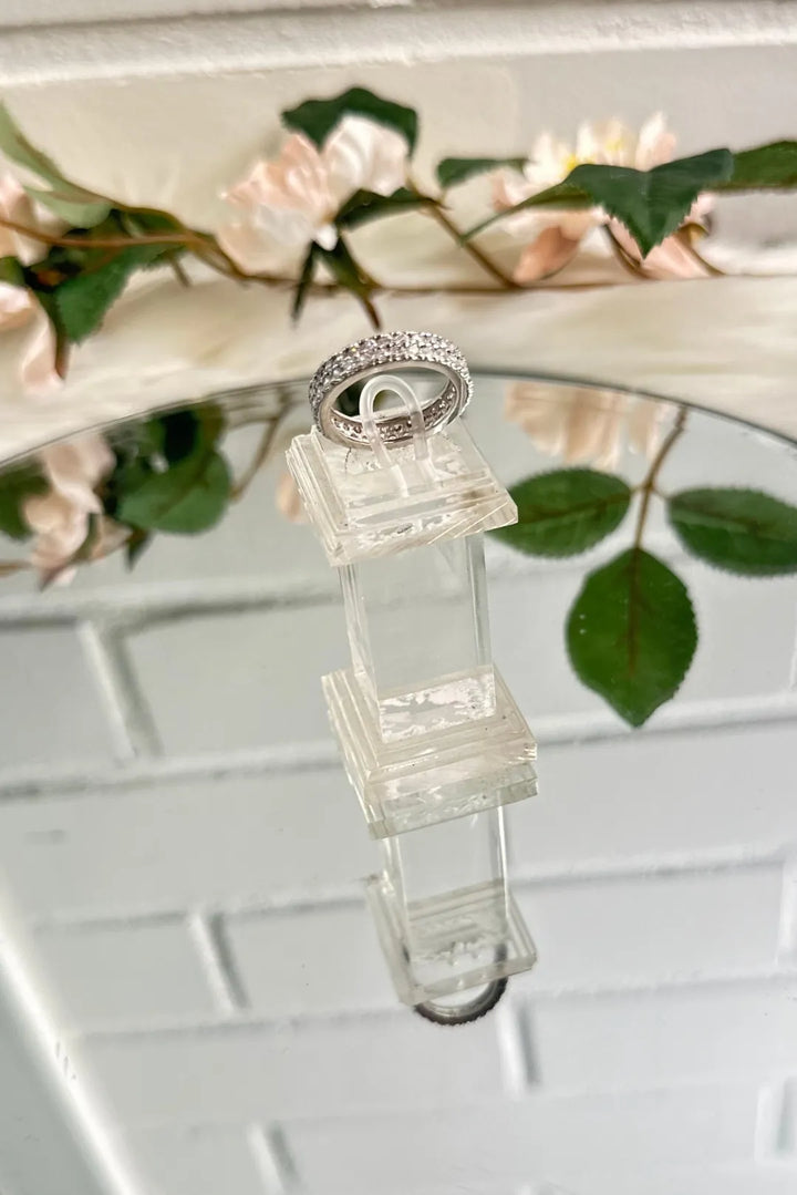 Vintage 925 hopeinen sormus – koko 18