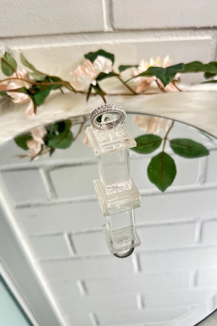Vintage 925 hopeinen sormus – koko 18