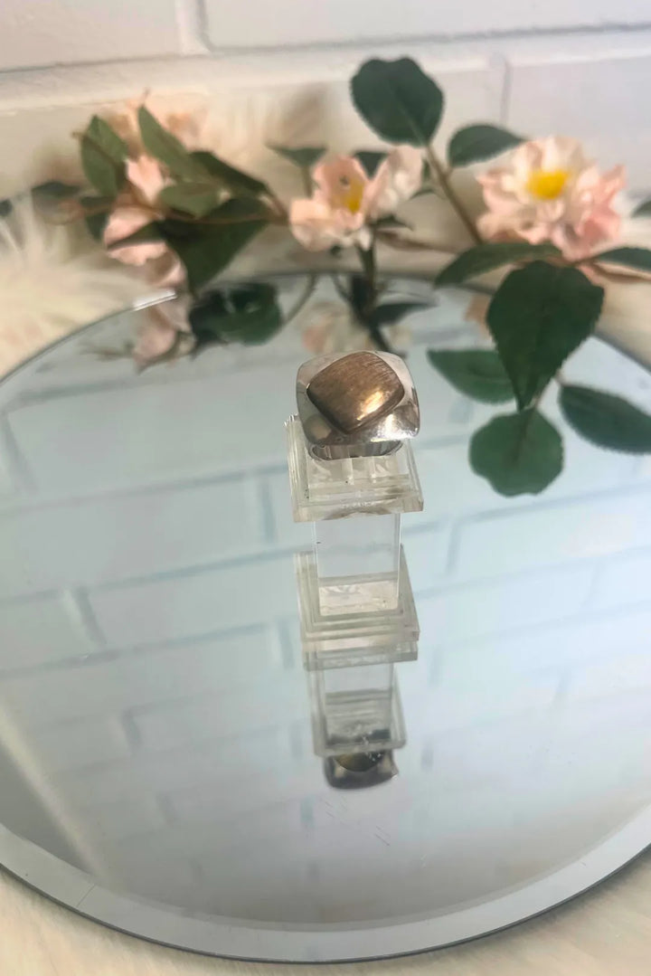 Vintage 925 hopeasormus – pronssi koko 18